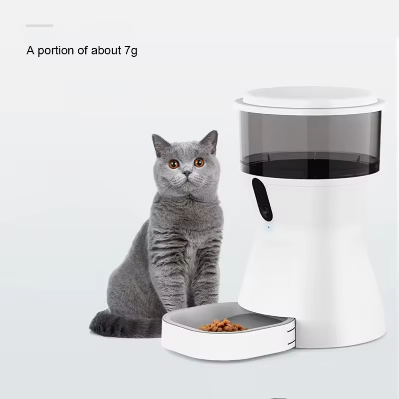Smart Food Dispenser Dog Cat Smart ABS Material Timed Feeding Recording Wifi Mobile Automatic Pet Feedr For Cats